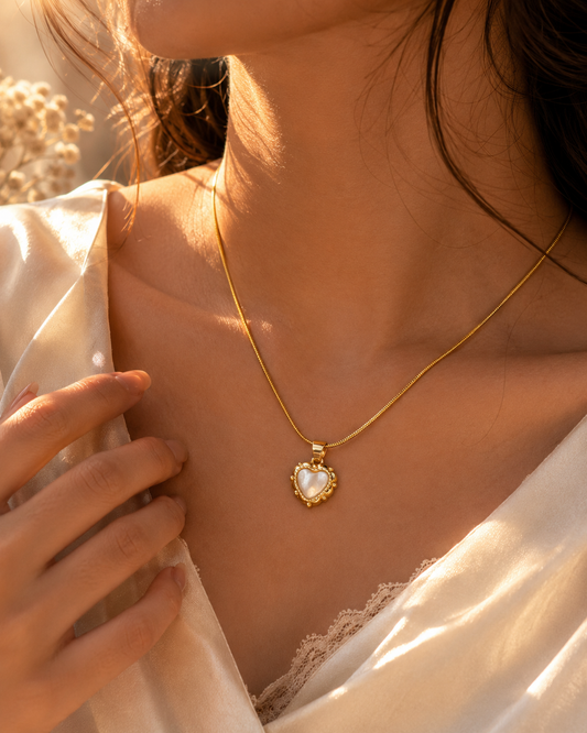 Aurora Heart Pendant Necklace | Anti-Tarnish Gold Plated
