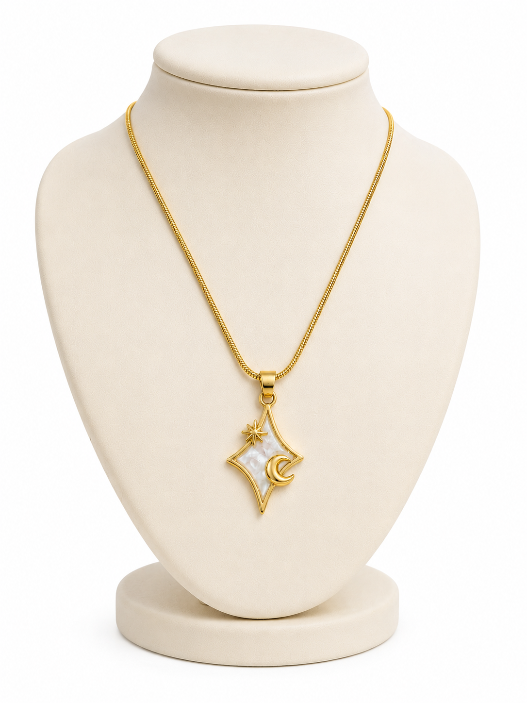 Anti-Tarnish Gold Plated Celestia Star Moon Necklace